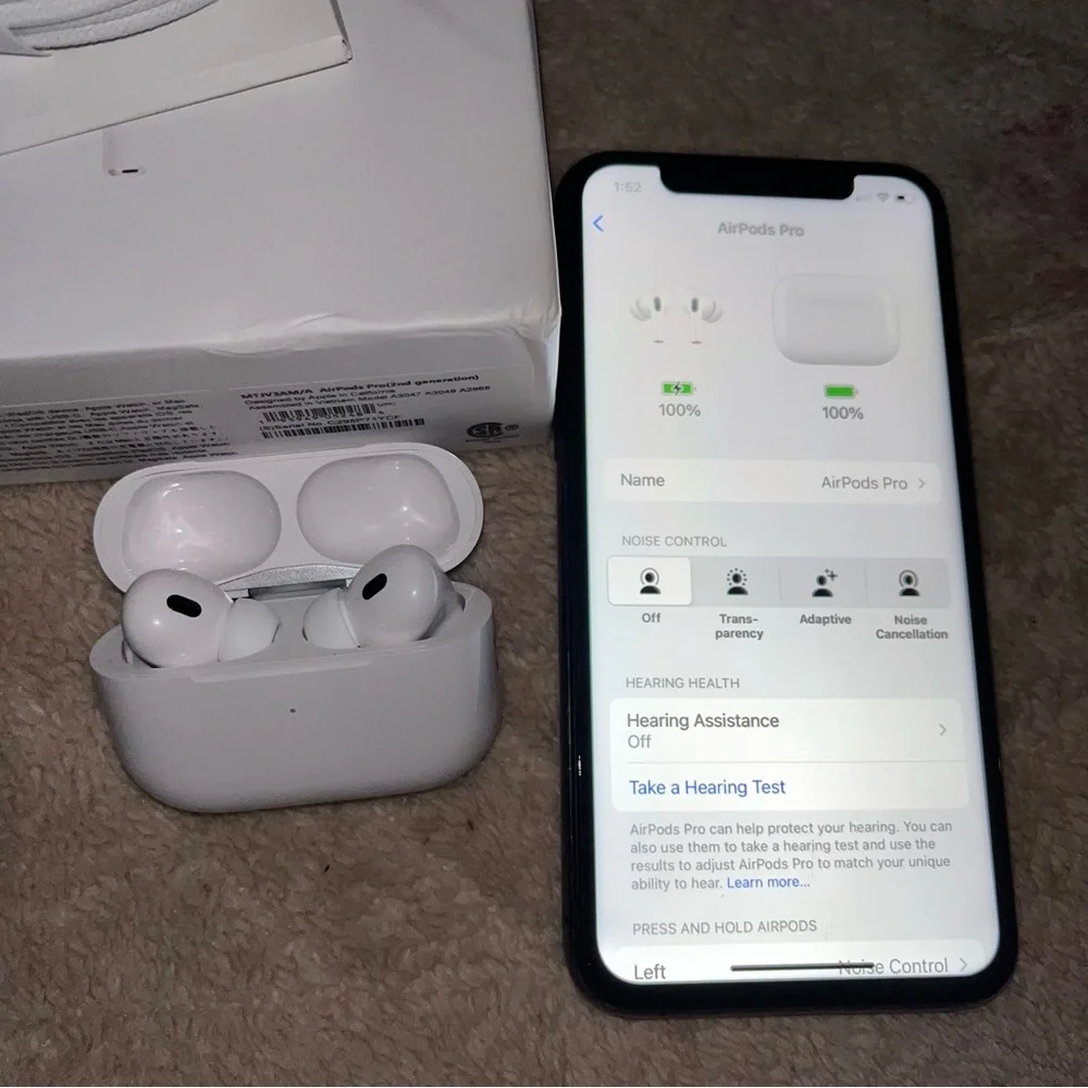 Apple White AirPods Pro 2nd Gen with Case and Accessories